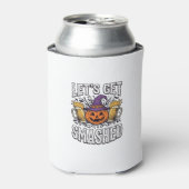 Halloween Let's Get Smashed Pompoen Bier Blikjeskoeler (Blikje Voorkant)