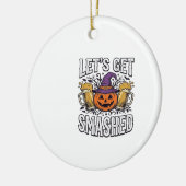 Halloween Let's Get Smashed Pompoen Bier Keramisch Ornament (Links)