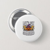 Halloween Let's Get Smashed Pompoen Bier Ronde Button 5,7 Cm (Voorkant /achterkant)