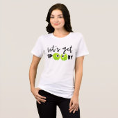 Halloween Let's Get Spooky Moderne Typografie Tri-Blend Shirt (Voorkant volledig)