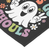 Halloween Let's Go Ghouls Ghost Retro Kostuum Korte Tafelloper (Hoek)