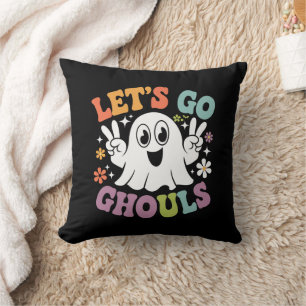 Halloween Let's Go Ghouls Ghost Retro Kostuum Kussen