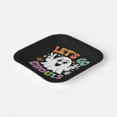 Halloween Let's Go Ghouls Ghost Retro Kostuum Papieren Bordje (Gebogen)