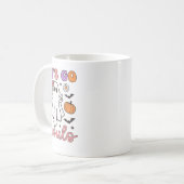 Halloween Let's Go Ghouls Ghost Retro Kostuum Vrou Koffiemok (Voorkant links)