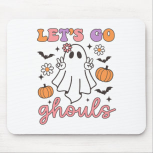 Halloween Let's Go Ghouls Ghost Retro Kostuum Vrou Muismat