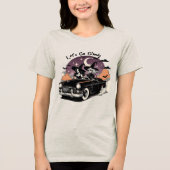 Halloween Let's Go Ghouls Witches Road Trip Tri-Blend Shirt (Voorkant)
