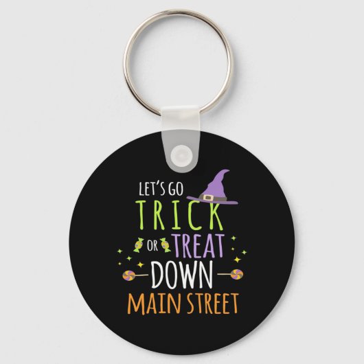 Halloween Lets Go Trick or treat Sleutelhanger (Voorkant)