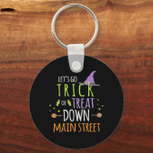 Halloween Lets Go Trick or treat Sleutelhanger (Voorkant)
