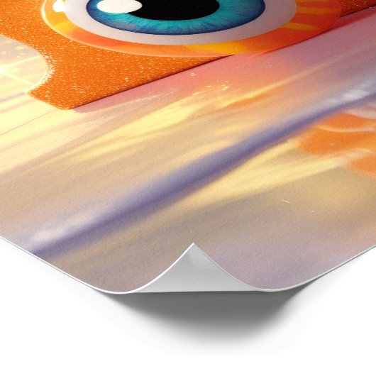 Halloween Letter E Monster Eye Classroom Wall Art  Poster (Hoek)