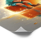 Halloween Letter I Cute Monster Kids Classroom  Poster (Hoek)