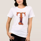 Halloween Letter met T Tri-Blend Shirt (Voorkant)