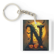 Halloween Letter N Enkele Traan
