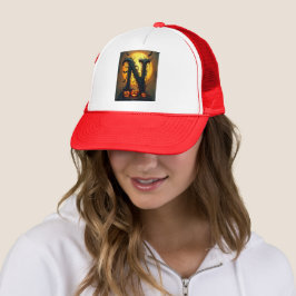 Halloween Letter N Enkele Traan Trucker Pet
