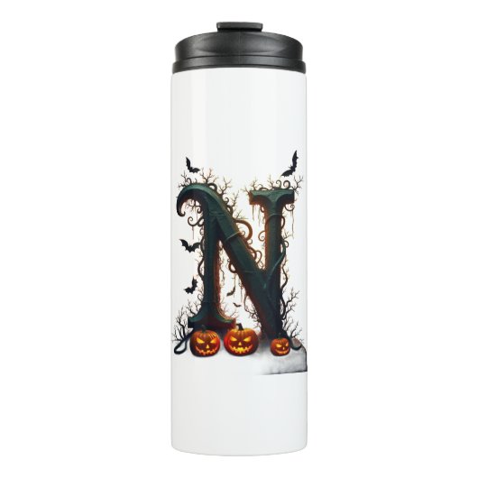 Halloween Letter N Single Tear Thermosbeker (Voorkant)