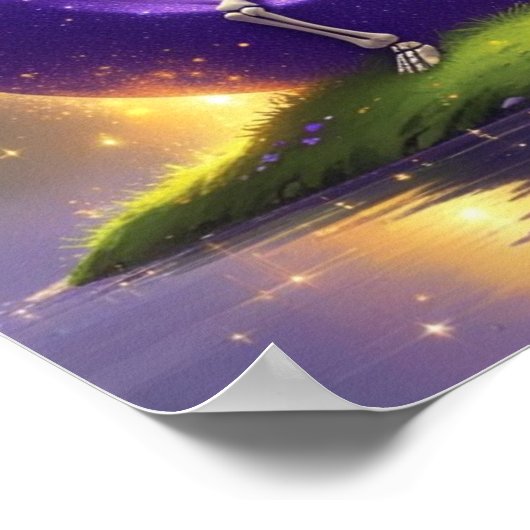 Halloween Letter S Poster Cute Skeleton Alphabet  (Hoek)