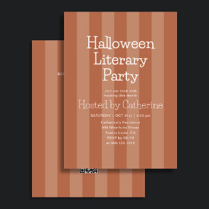 Halloween Letterfeest Gestreepte Oranje Kaart
