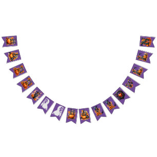 Halloween Letters Met Grafische Bunting Banner