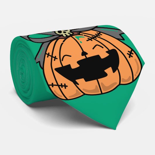 Halloween,Leuk Gezicht Pompoen, Grappig , Jack O' Stropdas (Opgerold)