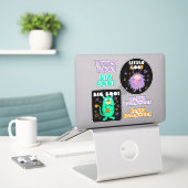 Halloween leuk leuk boek karakter sticker (Laptop op bureau)