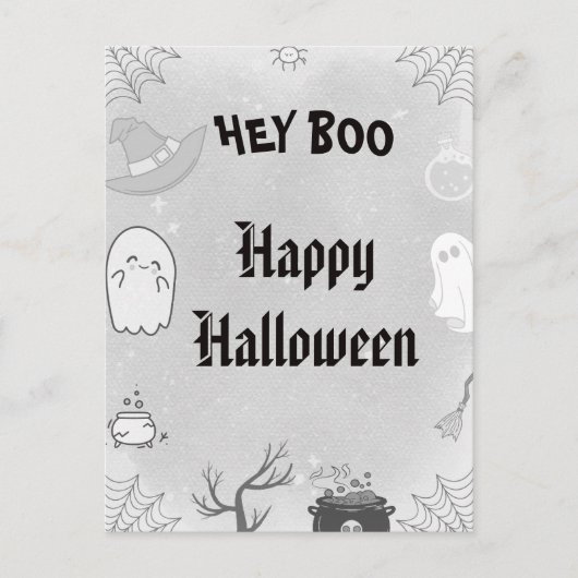 Halloween leuk spookje  feestdagenkaart (Voorkant)
