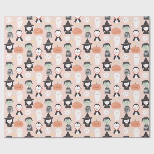 Halloween Leuk Spooky Gift Cadeaupapier (Vlak)