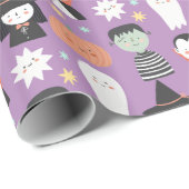 Halloween Leuk Spooky Gift Cadeaupapier (Rol Hoek)
