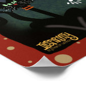 Halloween Leuk Spooky Skelet Kat Monsters Poster (Hoek)