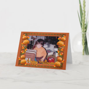 Halloween leuk wenskaart voor foto kaart