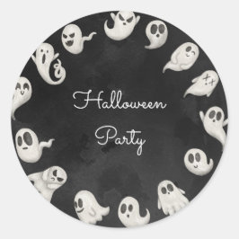 Halloween leuke enge geesten partij ronde sticker