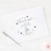 Halloween leuke geest blauw-jongen baby shower ronde sticker (Envelop)