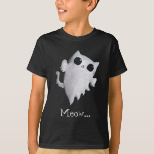 Halloween leuke geest kat t-shirt