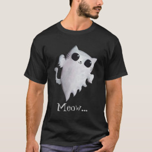 Halloween leuke geest kat t-shirt