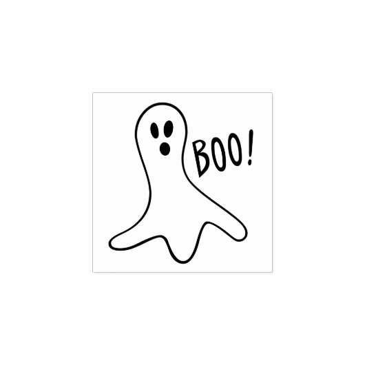 Halloween Leuke Ghost Custom Rubberstempel (Afrduk)