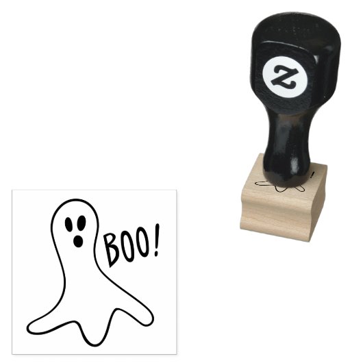 Halloween Leuke Ghost Custom Rubberstempel (Gestempeld)