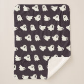 Halloween Leuke Ghost Pattern Herfst Sherpa Deken (Voorkant)