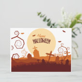 Halloween leuke grafplaats kaart (Staand voorkant)