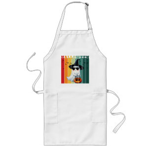 Halloween leuke grappige spook pompoen cadeau idee lang schort