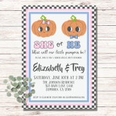 Halloween Leuke Groovy Pompoen Geslacht onthullen Kaart