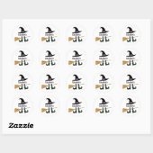 Halloween Leuke Heks Custom Ronde Sticker (Vel)