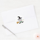 Halloween Leuke Heks Custom Ronde Sticker (Envelop)