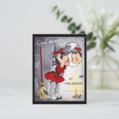  Halloween Leuke Heks Feestdagenkaart (Staand voorkant)