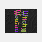 Halloween Leuke Heks Witchy Vrouw Trick Treat Fleece Deken (Voorkant (Horizontaal))
