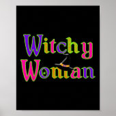 Halloween Leuke Heks Witchy Vrouw Trick Treat Poster (Voorkant)