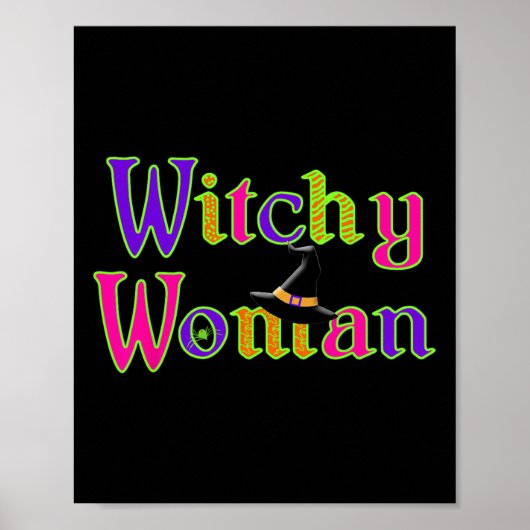 Halloween Leuke Heks Witchy Vrouw Trick Treat Poster (Voorkant)