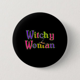 Halloween Leuke Heks Witchy Vrouw Trick Treat Ronde Button 5,7 Cm