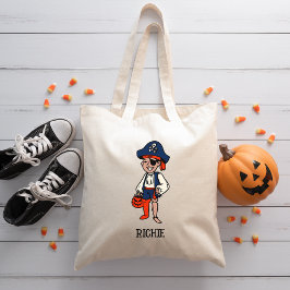 Halloween Leuke Jongen Pirate Trick or treat Snoep Tote Bag