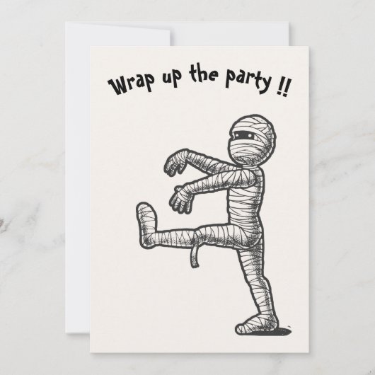 Halloween leuke mummie aankondiging (Voorkant)