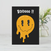 Halloween leuke Oranje spook Kaart (Staand voorkant)