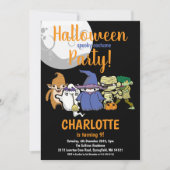 Halloween Leuke Personages Moon Kids Verjaardagsfe Kaart (Voorkant)