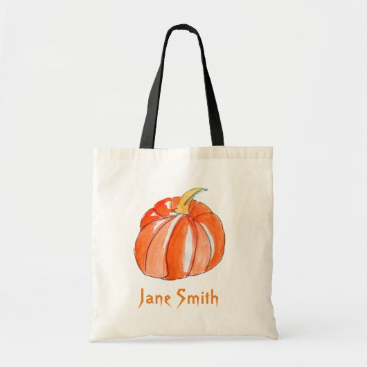 Halloween leuke pompoen buikzak trick or treat tote bag (Voorkant)
